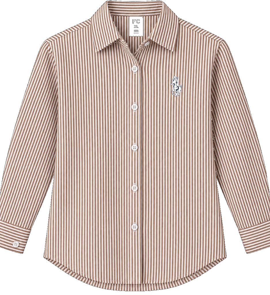 Editorial Look 01 - Brown Striped Shirt