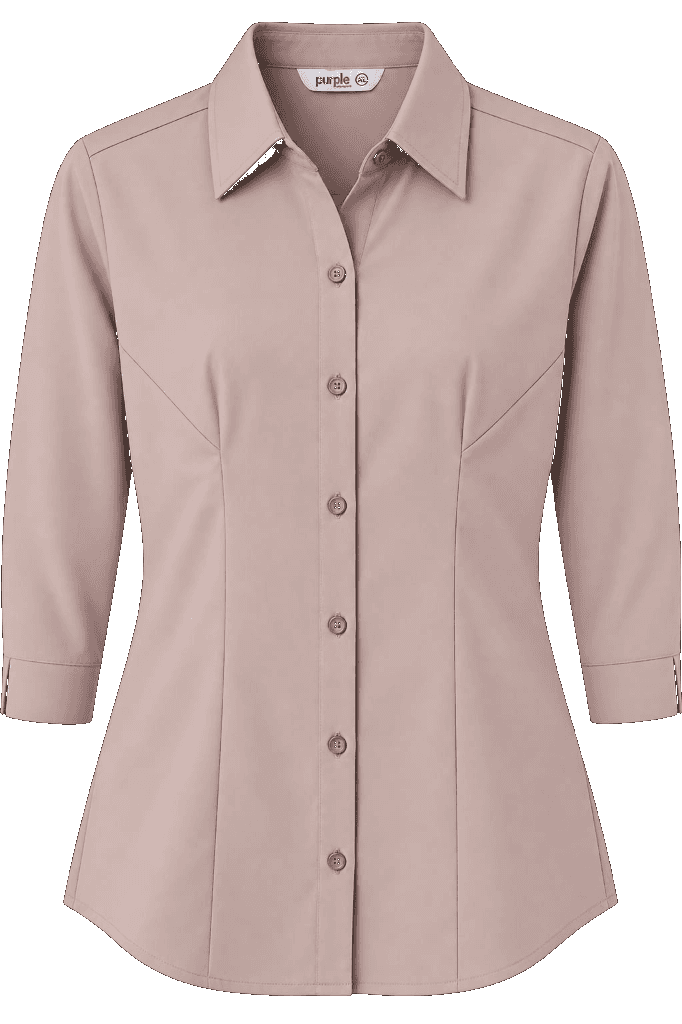Editorial Look 04 - Dusty Rose Tailored Shirt